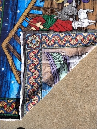 Vtg Cranston Print Works Fabric Panel Nativity 2004 Manger Christmas Sewing - 第 5/5 張圖片