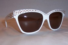 NEW ALEXANDER MCQUEEN SUNGLASSES AMQ 4239/S WHITE/BROWN C29-04 AUTHENTIC