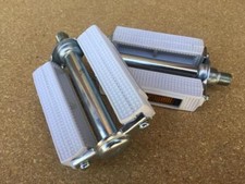 NUOVI pedali 1/2" classici BIANCO UNION BLOCK per pedivelle 1 pezzo Schwinn Old School