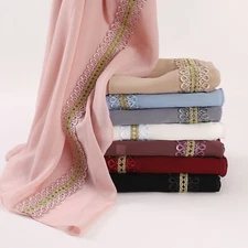 Muslim Women Chiffon Long Scarf Hijab Head Wrap Shawl Islamic Instant Headscarf