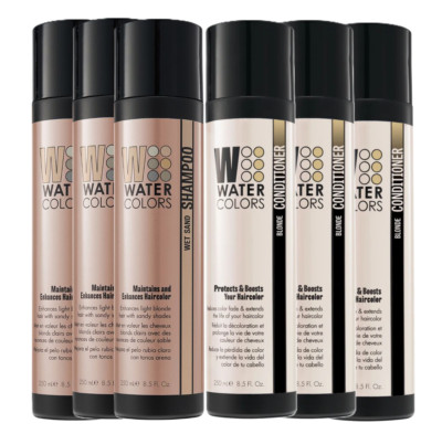 Tressa WaterColor  Maintenance Shampoo Wet Sand & Conditioner Blonde 8Oz Pack 6