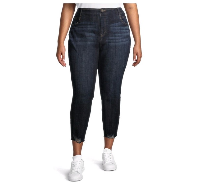 Plus Size Pull on Denim Capris 0x 14w 