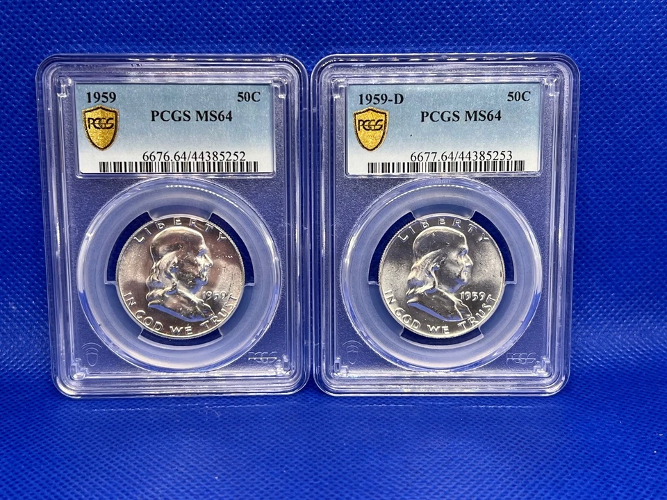 1959 Juego Como Nuevo PCGS Juego Completo MS64/65/66 Algunos RD Top 18 PCGS Conjunto Registro Foto 3 de 4