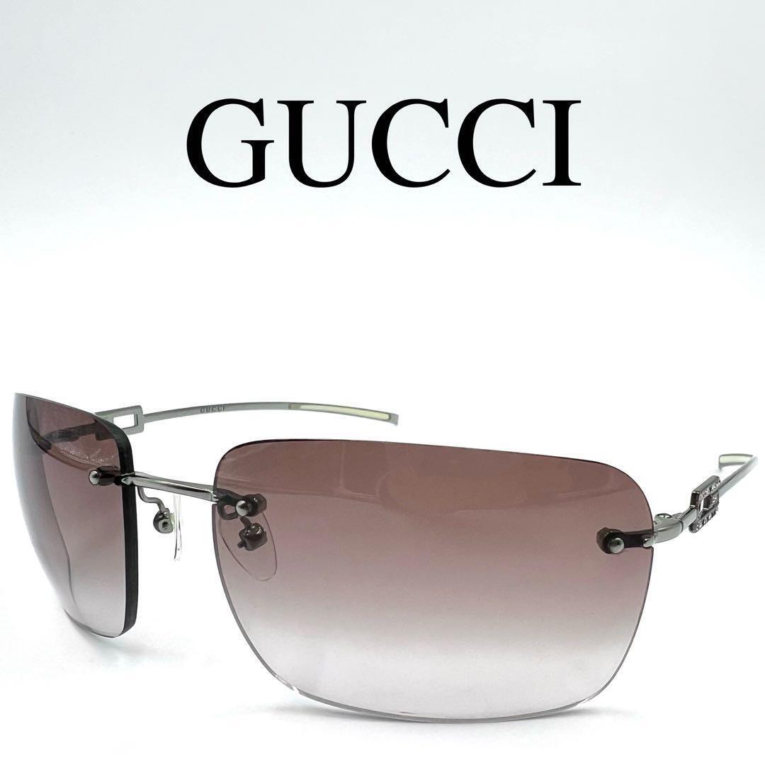 GUCCI Authentic sunglasses GG STRASS rimless with case color GUCCI Authentic sunglasses GG STRASS rimless with case color