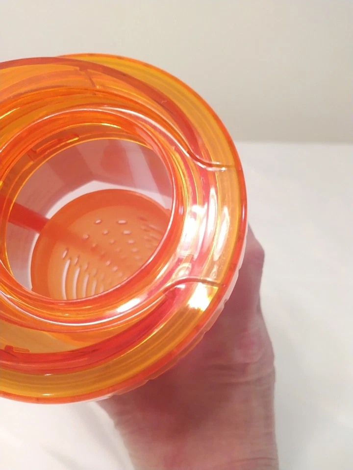Botella de agua infusora de sabor Cool Gear 23 onzas naranja taza de plástico transparente sin BPA Foto 4 de 4