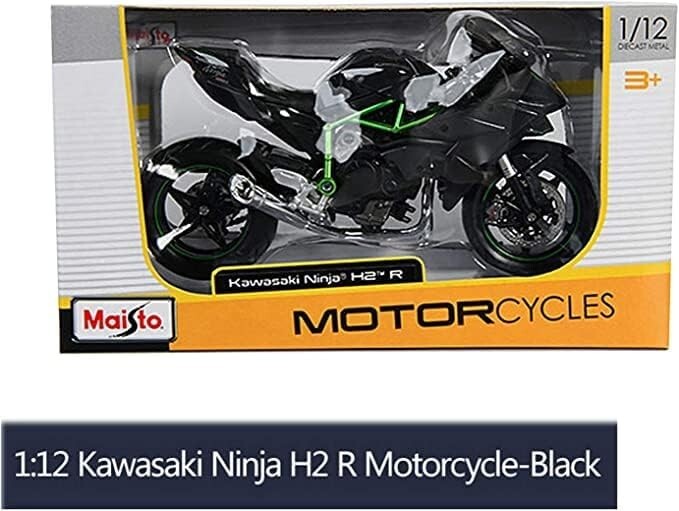 Modèle Réduit Moto Détaillée MVKLIW 1:12 H2 R Moto Moulée Sous Pression En Alliage - Modèle Jouet Moto H2R Détaillée Et DéTachable Collection Noir