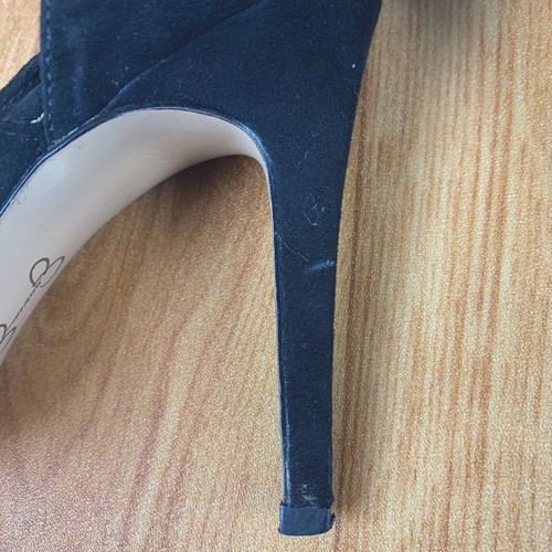 Jessica Simpson Black Suede Shoes Strappy Lace Up Heels Women's Size 8.5 Dressy - Picture 5 of 7