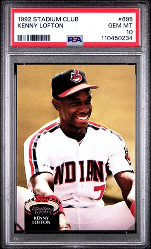 1992 Topps Stadium Club #695 Kenny Lofton Rookie RC Indians PSA 10 GEM MINT