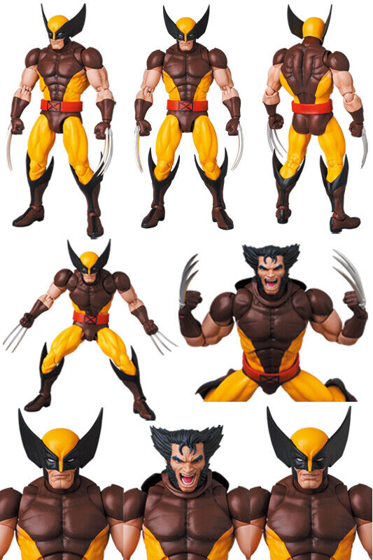 MAFEX No.138 Wolverine Brown Comic Ver 145mm Action Figure MEDICOM 