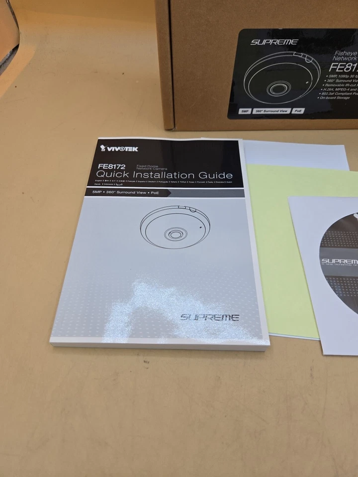 Vivotek FE8172 Network camera IP 5 MP 360 Degrees White New Open Box - Image 3 of 4