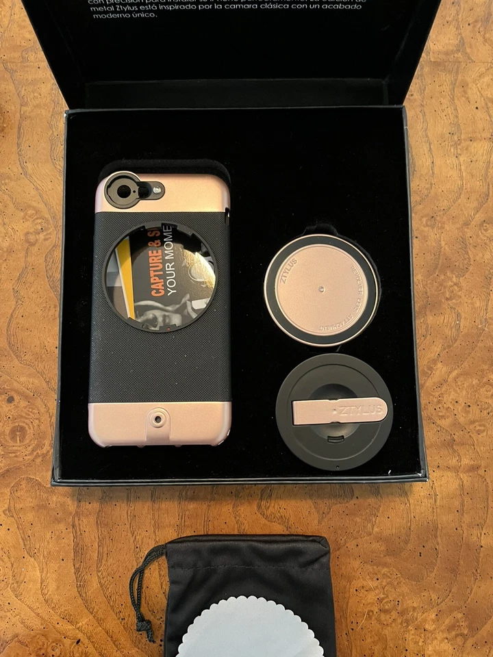 Capa revólver Ztylus limitada para Apple iPhone 6 6S ouro rosa + acessório de lente - Imagem 3 de 4