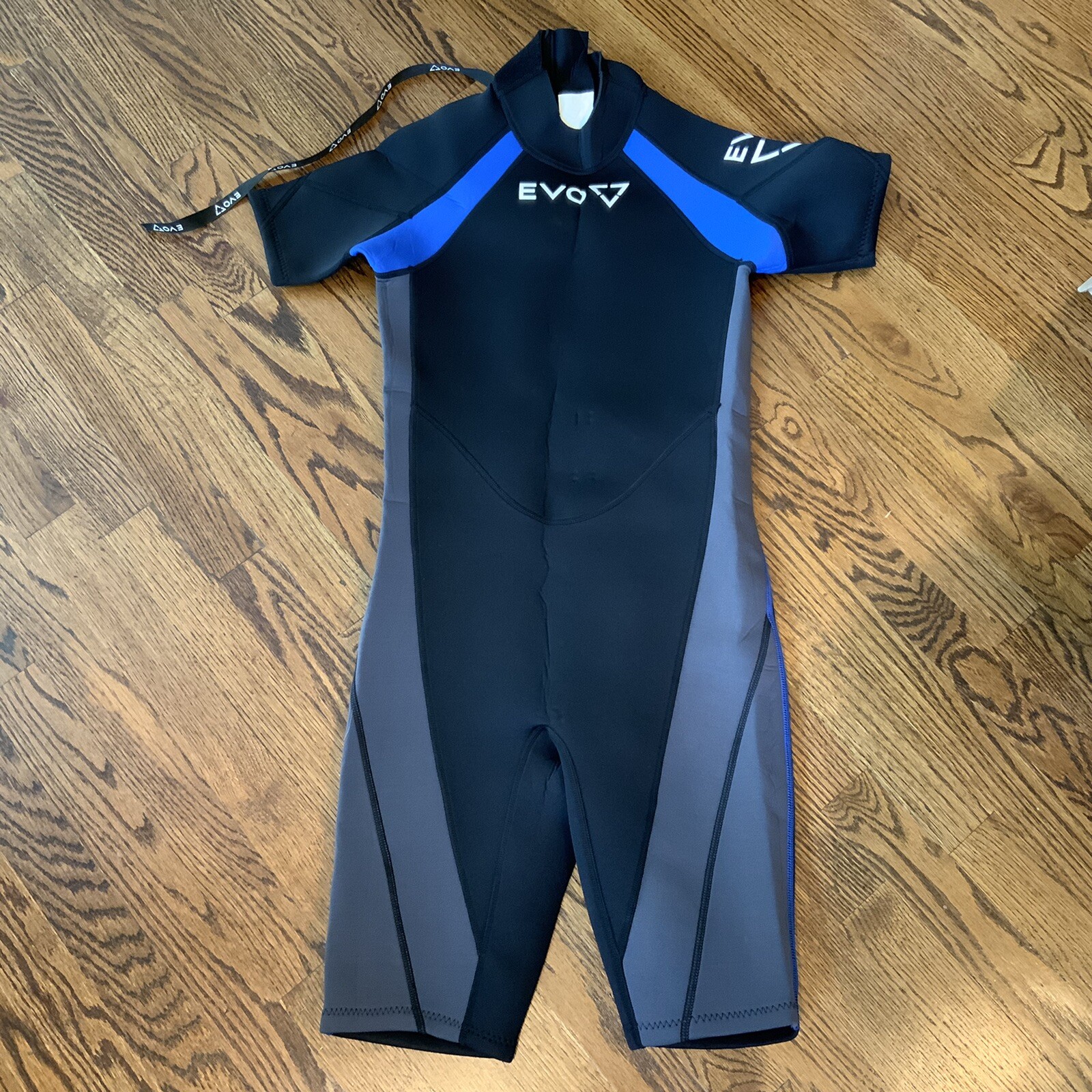 EVO 3mm Shorty Wetsuit Mens Small Black Back Closure EUC eBay
