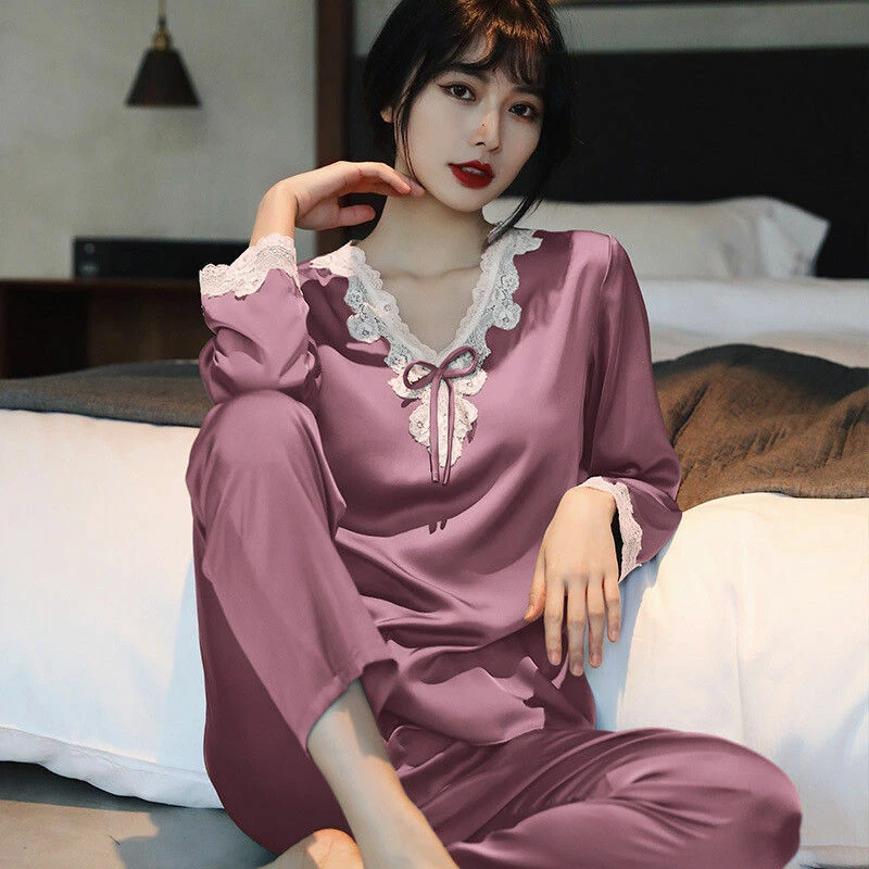 2023 Pajamas New Arrivals High Quality Women Luxury Pajamas Set Long Sleeve Silk  Satin Prints Pyjamas - China Pajamas and Custom price