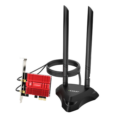 AX210 WiFi 6E Desktop PCI-e Network Adapter Wireless Antenna Stand WLAN Booster