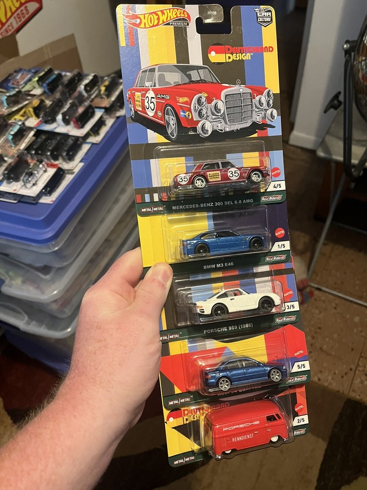 HOT WHEELS CAR CULTURE PREMIUM DEUTSCHLAND DESIGN COMPLETE SET OF ALL 5
