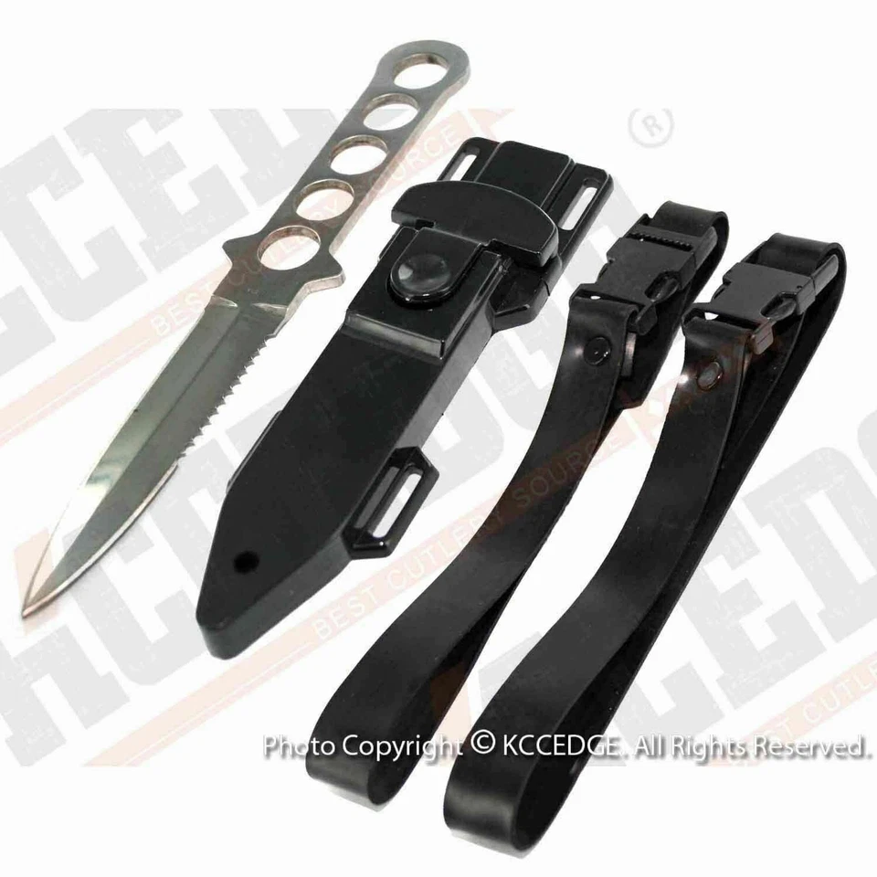 CUCHILLO HOJA FIJA ACERO INOXIDABLE BUCEO 9" Foto 4 de 4