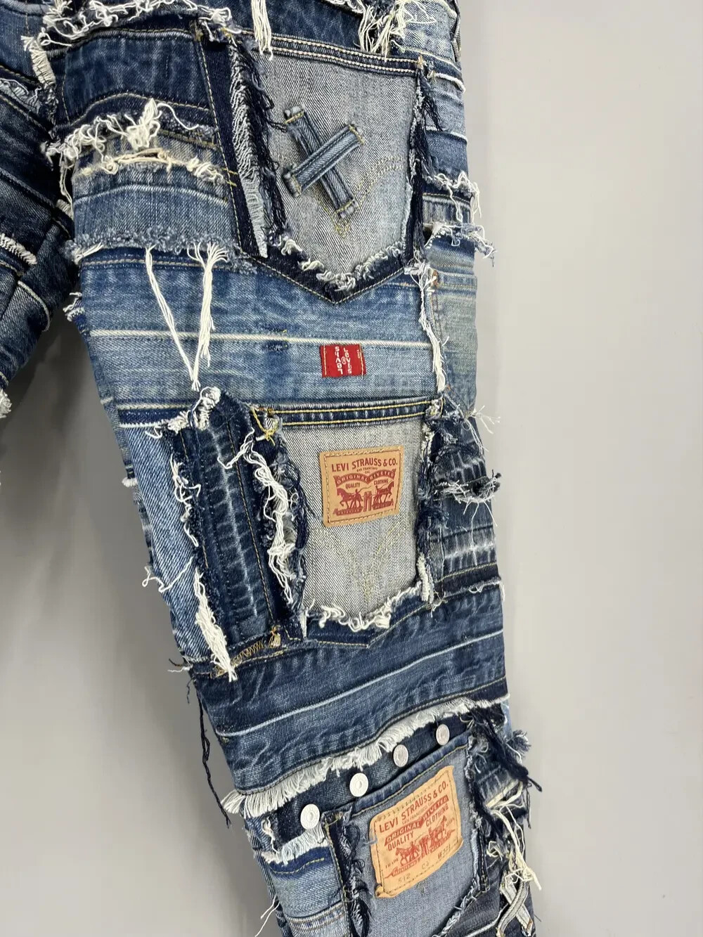 90s Levi’s 633 Patchwork Multipocket Denim Custom… - image 4
