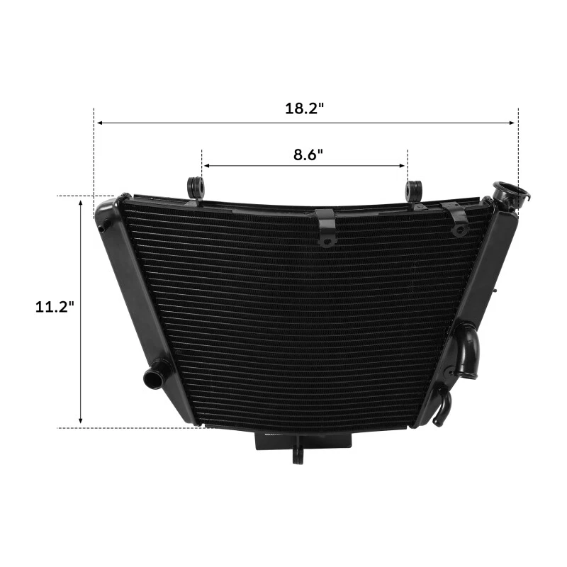 Engine Cooling Cooler Radiator Fit For Suzuki GSXR600 GSXR750 2011-2025 Aluminum - Image 2 of 4