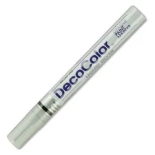 Marvy Uchida DecoColor Opaque Paint Marker Broad Tip Silver Office School Crafts
