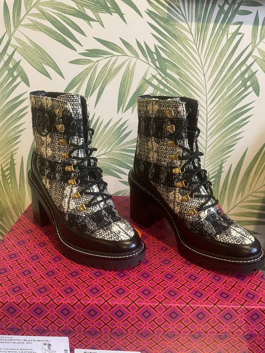 Tory burch top lace up boots