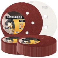100X Schleifpapier 150Mm Klett P60 Schleifscheibe SchleifbläTter Schmirgelpapier