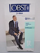Jobst For Men 8-15 mmHg Compression Socks Knee-Hi Closed Toe