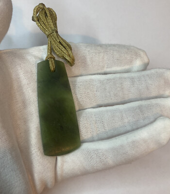 New Zealand Toki/Adze Jade Nephrite Green Stone Maori Pendant Necklace