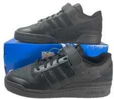 Adidas Originals Forum CL Leather Sneakers Triple Black Mono FZ5970 Men's Shoe