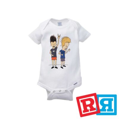 Beavis And Butthead Gerber Baby Onesie  Cotton Unisex White Short Sleeve