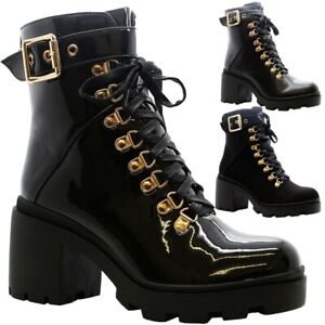 womens chunky lace up shoes