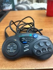 SG Propad 6 Interact Sega Genesis 6 Button Controller Black SV-439