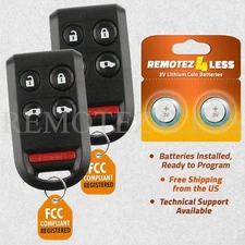 Replacement for Honda Odyssey Ex Lx Keyless Entry Remote Car Key Fob 5btn Pair