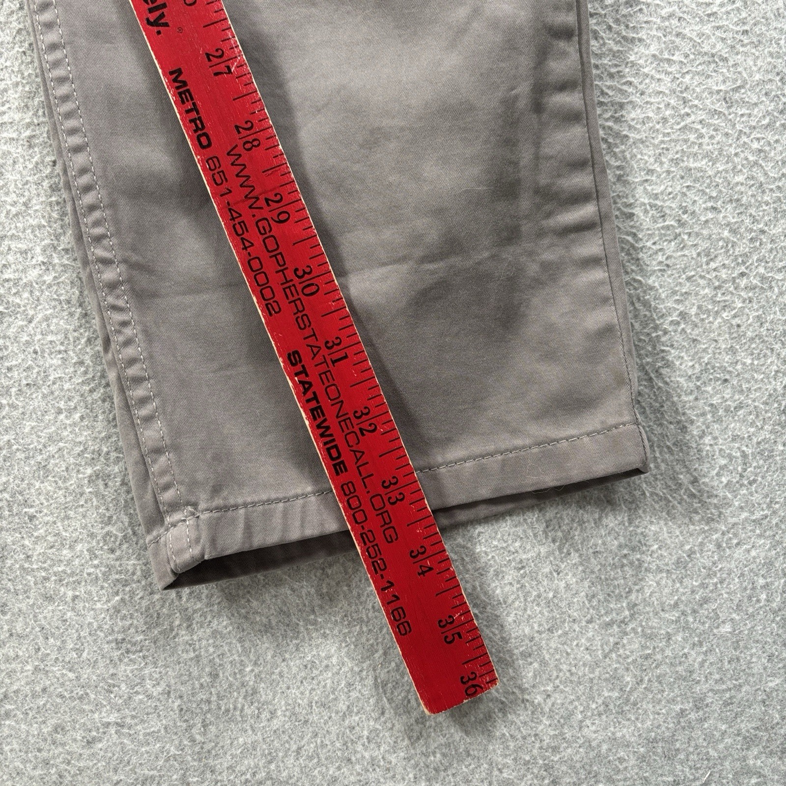 New Hugo Boss Men's Tapered Slim Fit Gray Chinos Pants 35x34 thumbnail 11