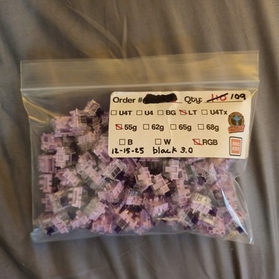 Gazzew Boba LT (linear thock) 55g mechanical keyboard switches x109