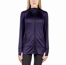 Mondetta Hooded Full Zip Jacket Active Workout Performance Top Purple Women Med