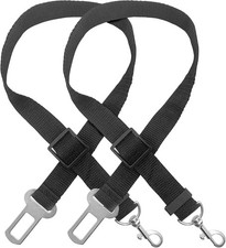 Adjustable Dog Seat Belt for Car, 2 Pack Pet Safety Belts Vehicles, Black