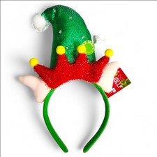 Be Jolly Green Elf Hat Light-Up Christmas Headband New With Tags Ages 3