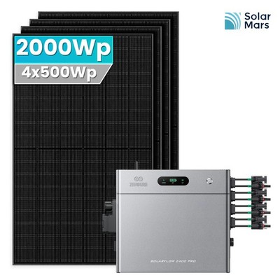 2000w Balkonkraftwerk mit Speicher Zendure SolarFlow 2400PRO 2,4kWh Komplettset