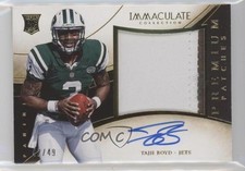 2014 Panini Immaculate Premium Rookie 42/49 Tajh Boyd #PR-TJ Patch Auto 1r5