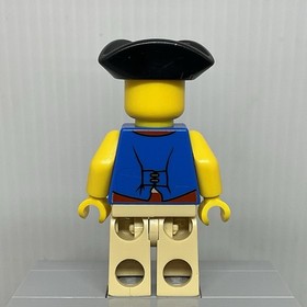 LEGO Pirates II pi082 Pirate Blue Vest Triangle Hat Moustache Minifigure 6243
