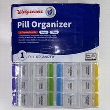 Pill Organizer Large 7 Day 28 Compartments New Unopened