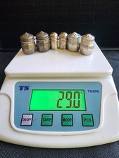 Lotto di 3 mini shaker sale e pepe in argento sterling marcati