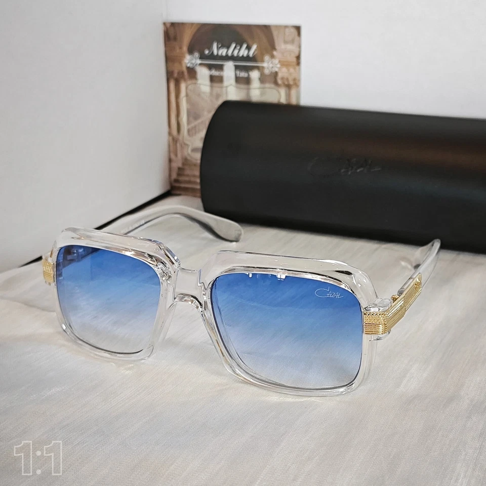 Gafas de sol tintadas Cazal para mujer y hombre Gafas de lujo marco transparente Foto 4 de 4