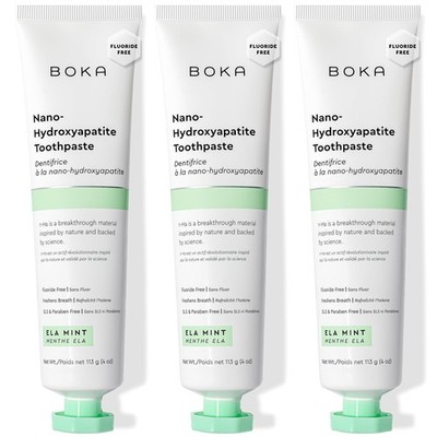 Toothpaste Nano Hydroxyapatite Fluoride Free Sensitive Teeth 4Fl Oz Pack Boka