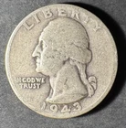 1943-P Silver Washington Quarter (Circulated) - (#2054) Very Fine Condition