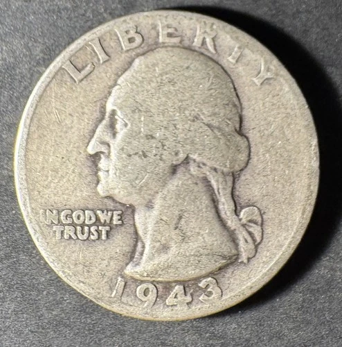 1943-P Silver Washington Quarter (Circulated) - (#2054) Very Fine Condition