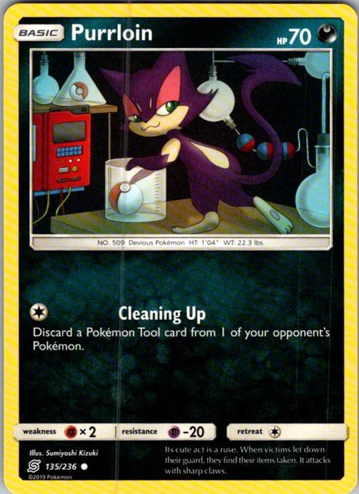 Pokemon SM - Unified Minds Purrloin 135/236 NM