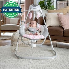 Simplecomfort Lightweight Compact 6-Speed Multi-Direction Baby Swing, Vibrations