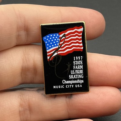 1997 State Farm Figure Skating Championships Music City USA Lapel Hat Pin