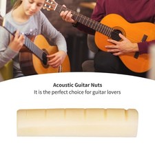Unbleached Acoustic Guitar Nuts Fit for 43mm Guitar Slot Pure Complete Bone